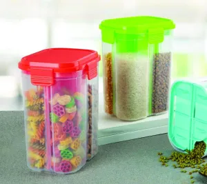 0763 Transparent 4 Section Storage Dispenser (2000 ml)