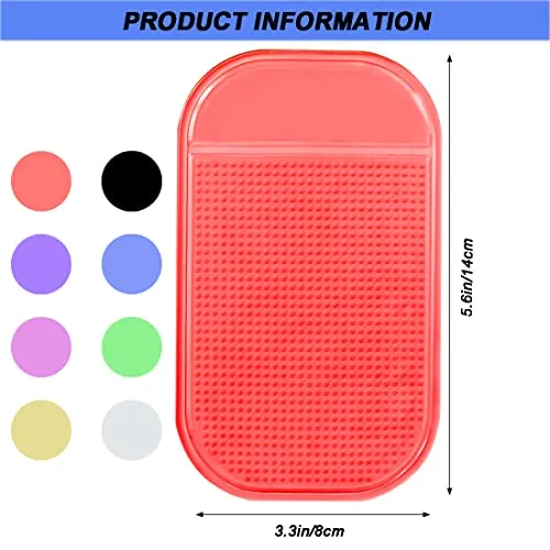10 Pcs Anti-Slip Tools Sticky Mat for Diamond Painting, 5.6 x 3.3 Inch Universal Gel Pad for Holding Tray 5D Diamond Embroidery Accessories, 8 Colors