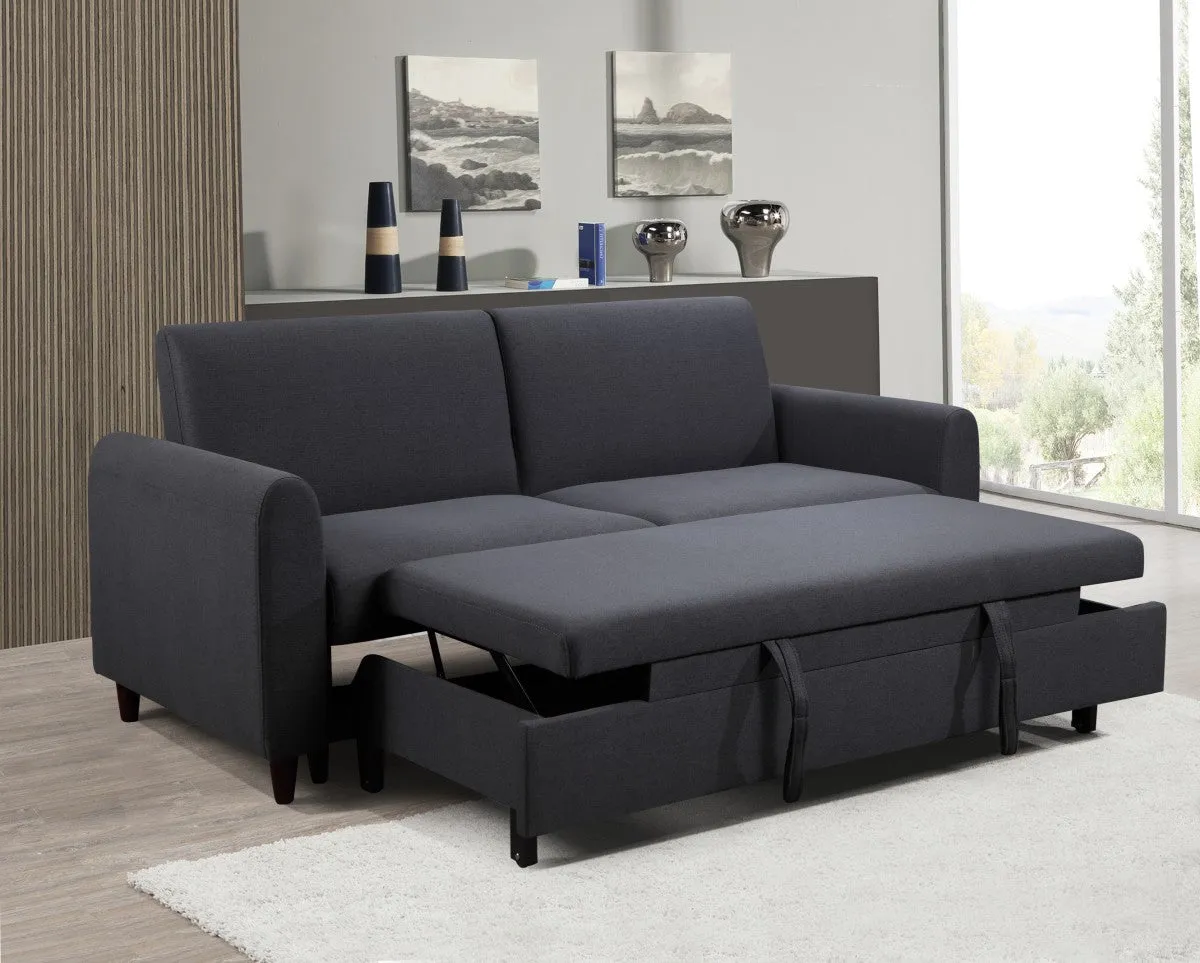 3-Seater Sofa Bed, Dark Grey