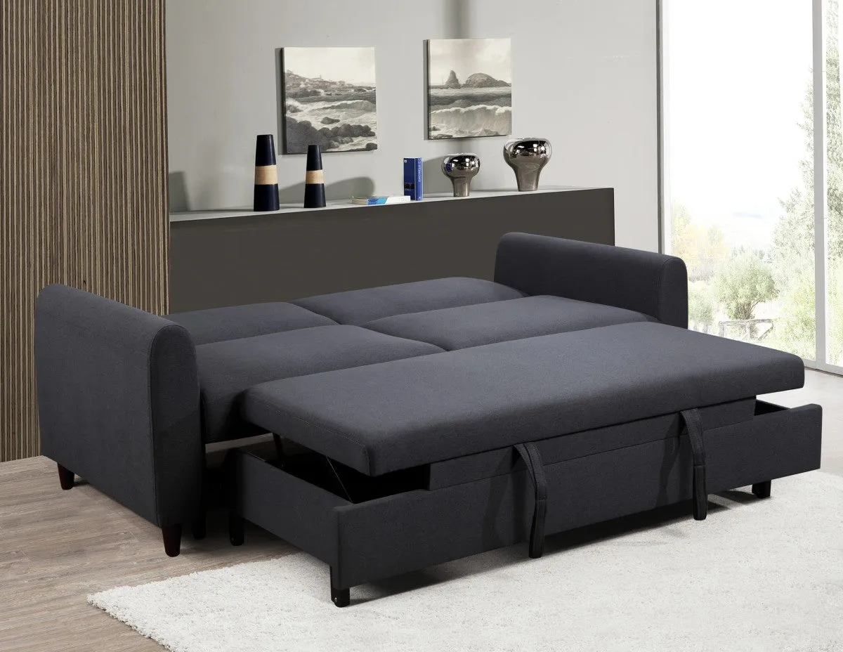 3-Seater Sofa Bed, Dark Grey