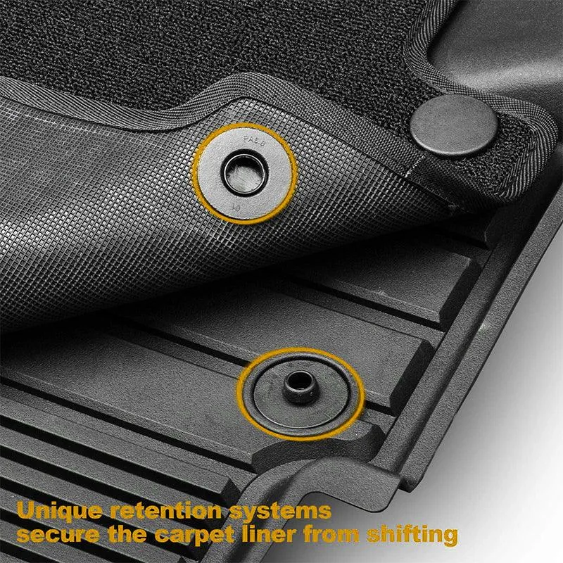3W Nissan Rogue 2014-2020 Custom Floor Mats Cargo Liner TPE Material & All-Weather Protection