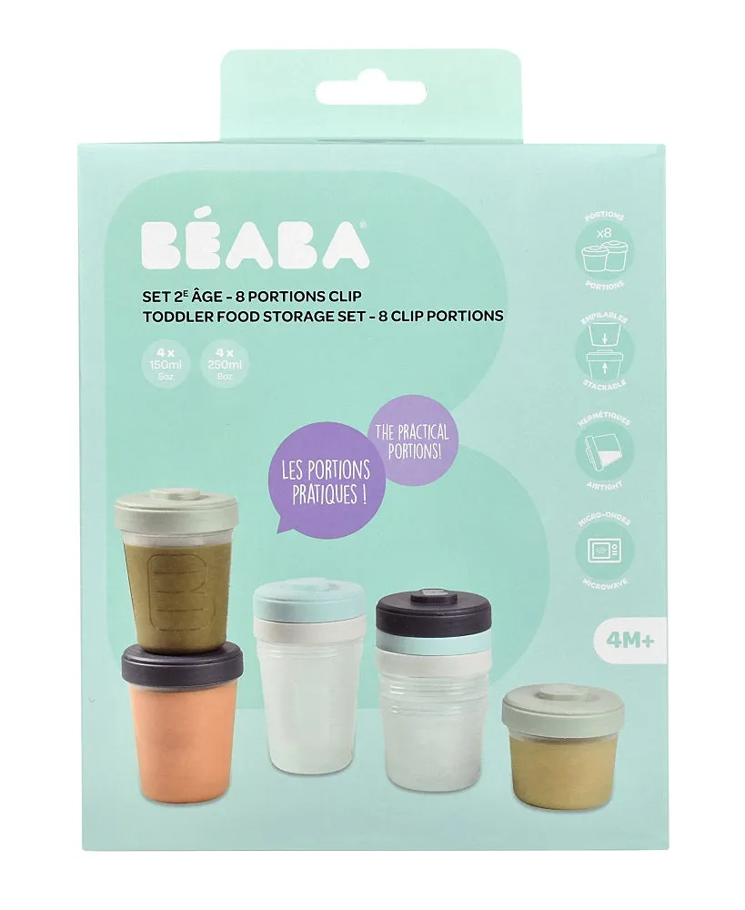 Beaba Toddler Stackable Food Jars - 150mls & 250mls