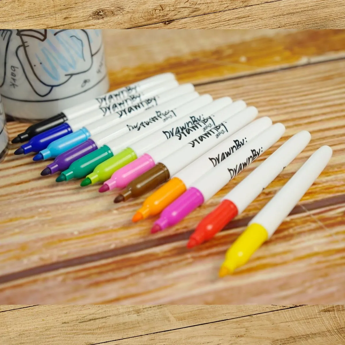 Candy Land Washable Silicone Colouring Mat   14pcs Markers Set