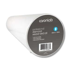 Caronlab Diamond Weave White Perforated Bed Roll 60cm x 100m