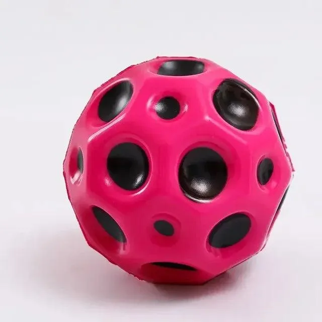 Ergonomic High-Resilience Moon Ball - Soft, Durable, Anti-Fall Porous Bouncy Ball for Kids - Indoor/Outdoor Play Toy 1PC or 2PC Combo