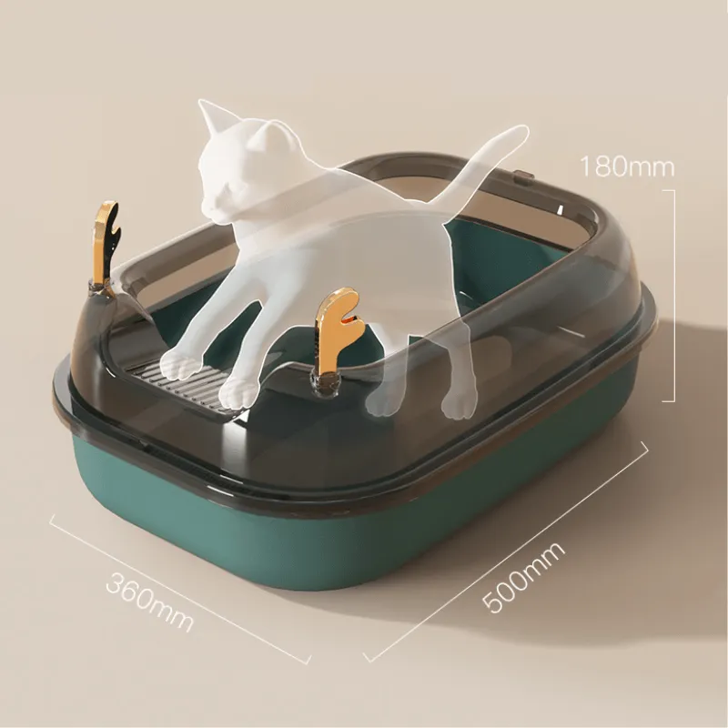 Fawn Design Large Size Semi-Enclosed Cat Litter Box
