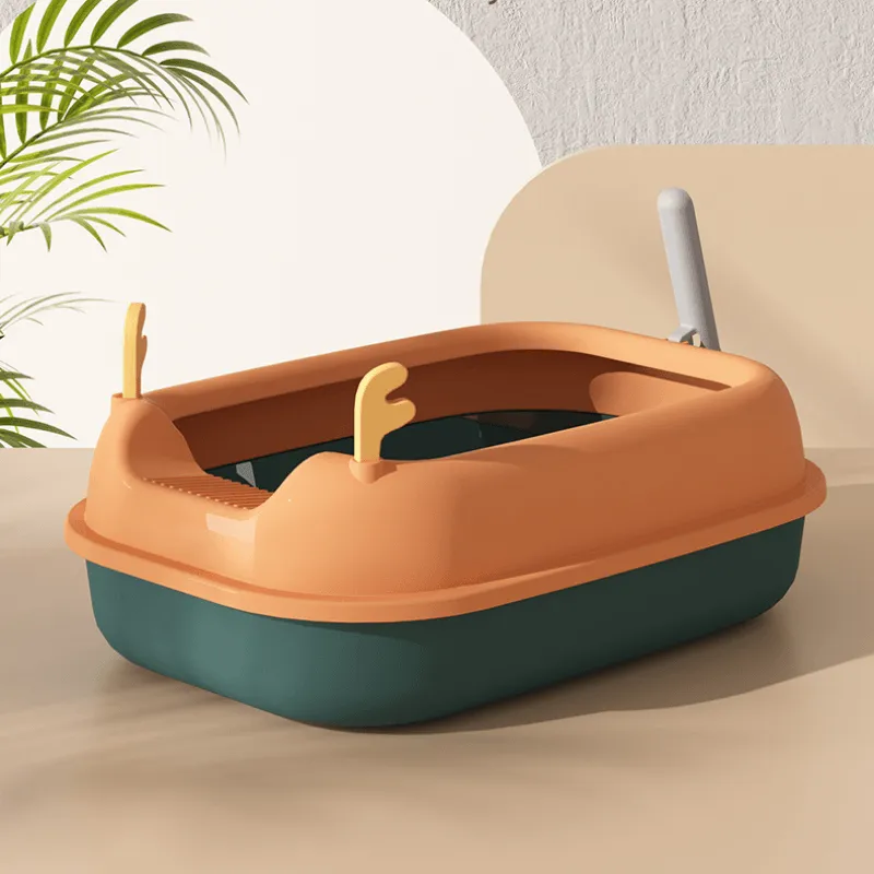 Fawn Design Large Size Semi-Enclosed Cat Litter Box