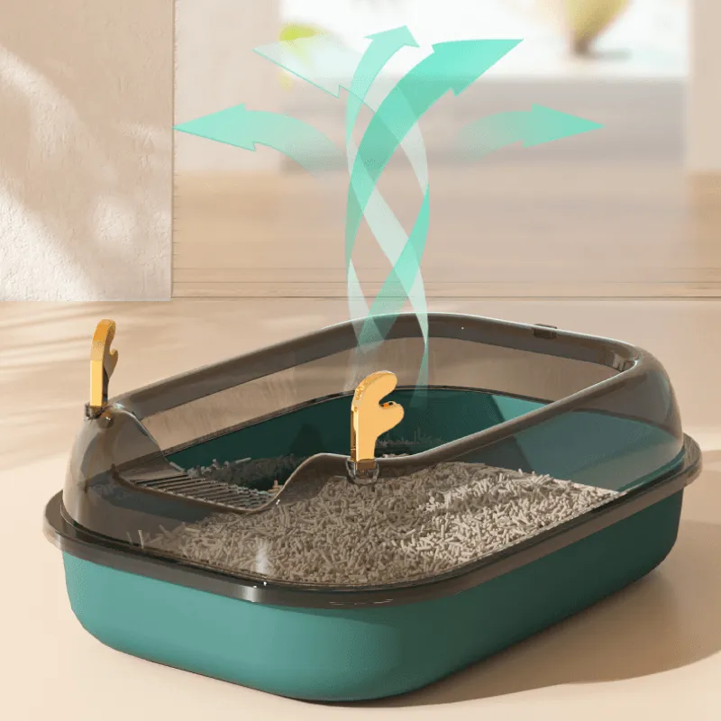 Fawn Design Large Size Semi-Enclosed Cat Litter Box