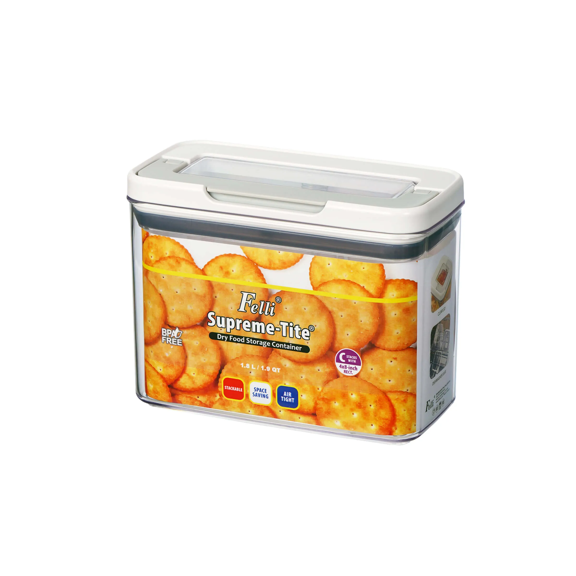Felli Supreme Tite Rectangular 1.8L Pantry Container
