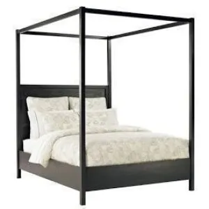 Four Poster Bed In Mahogany Black