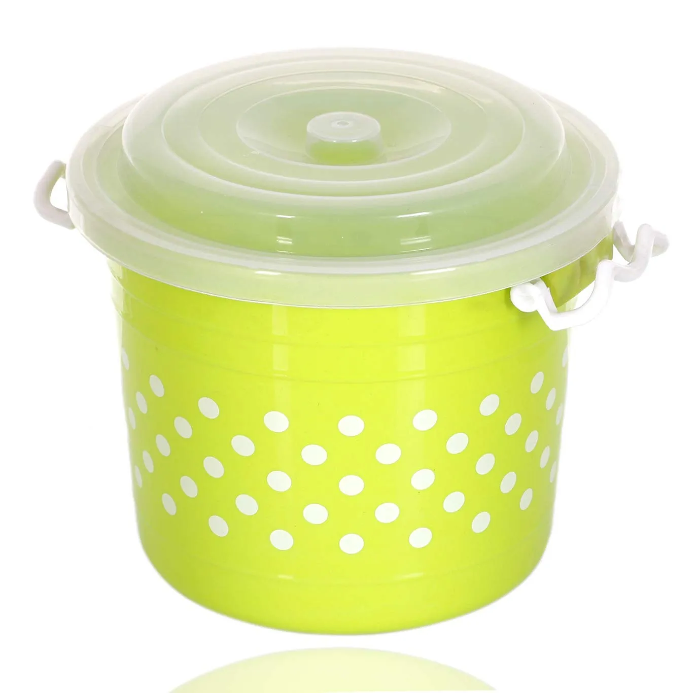 Kuber Industries Airtight Plastic Food Storage Containers|Plastic Container for Kitchen|6 Liters, 3 Pieces (Green)