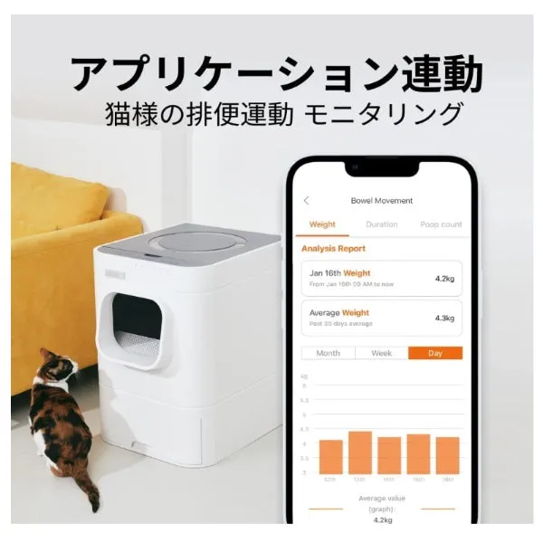 LavvieBot S Self-Cleaning Robotic Litter Box with Natural Gel Deodorizer