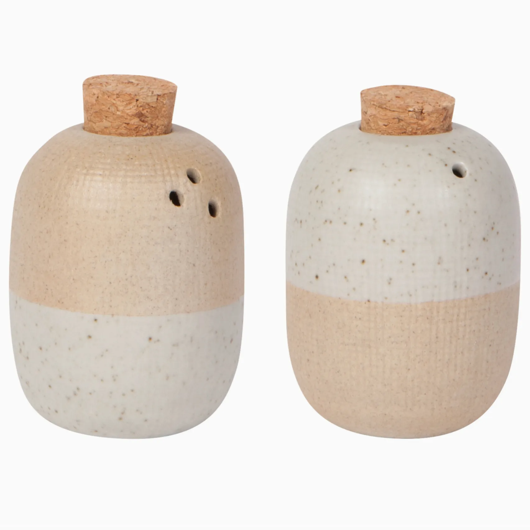 Maison Stoneware Salt   Pepper Shakers