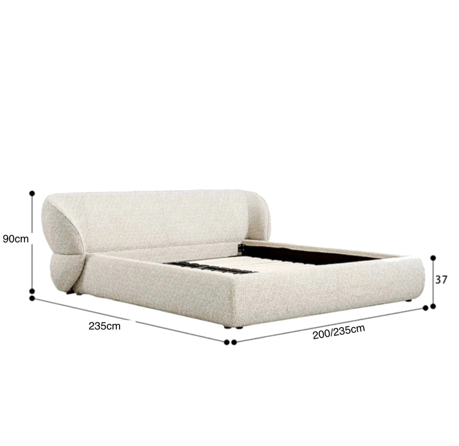 Melia Performance Boucle Bed Frame