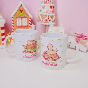 Meowy Christmas Mug | Peppamint Cat Ceramic Christmas Mug | Festive Holiday Gift