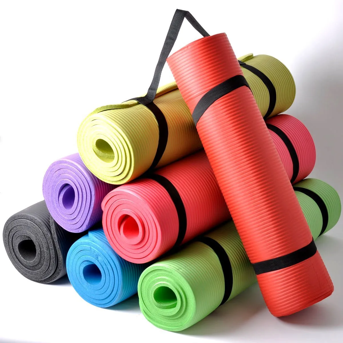 NBR Foam Yoga Mat 15mm Thick - Red Purple