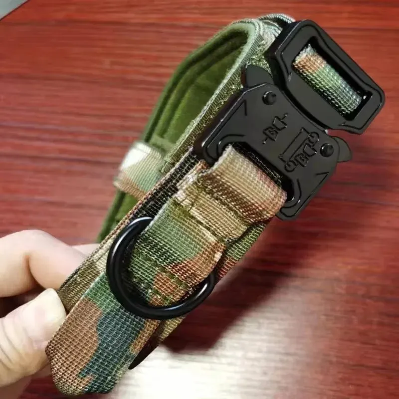 Nylon Tactical Dog Collar with Handle Adjustable and Durable Suitable for Medium Large Dogs Dogs Accessoires  Pet Items