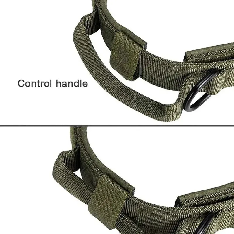 Nylon Tactical Dog Collar with Handle Adjustable and Durable Suitable for Medium Large Dogs Dogs Accessoires  Pet Items