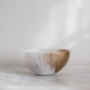 Pacific Bowl - White Marble & Gold