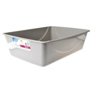 Petmate Litter Pan - Gray - Jumbo (22.3"L x 16.8W x 6.8"H)