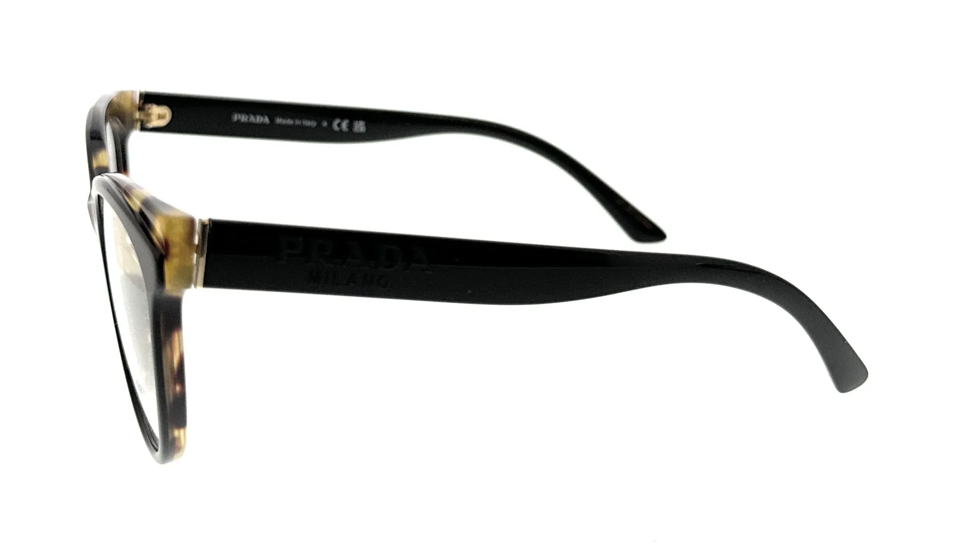 Prada 0PR 05WV 07H1O151 Cat Eye Full Rim Black/Havana Eyeglasses