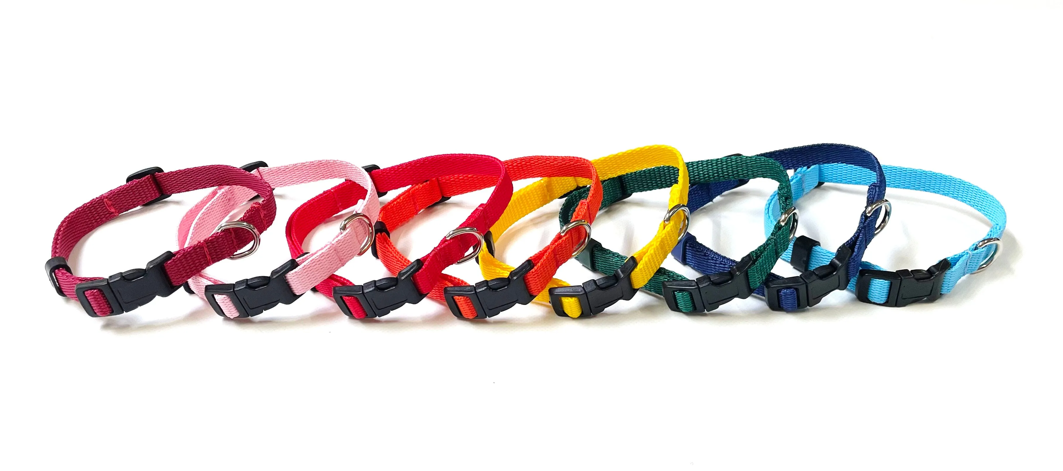 Puppy Dog Collars 13mm Webbing Strong Durable Adjustable In 19 Colours Sizes X Small And Small
