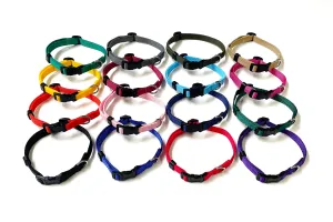 Puppy Dog Collars 13mm Webbing Strong Durable Adjustable In 19 Colours Sizes X Small And Small