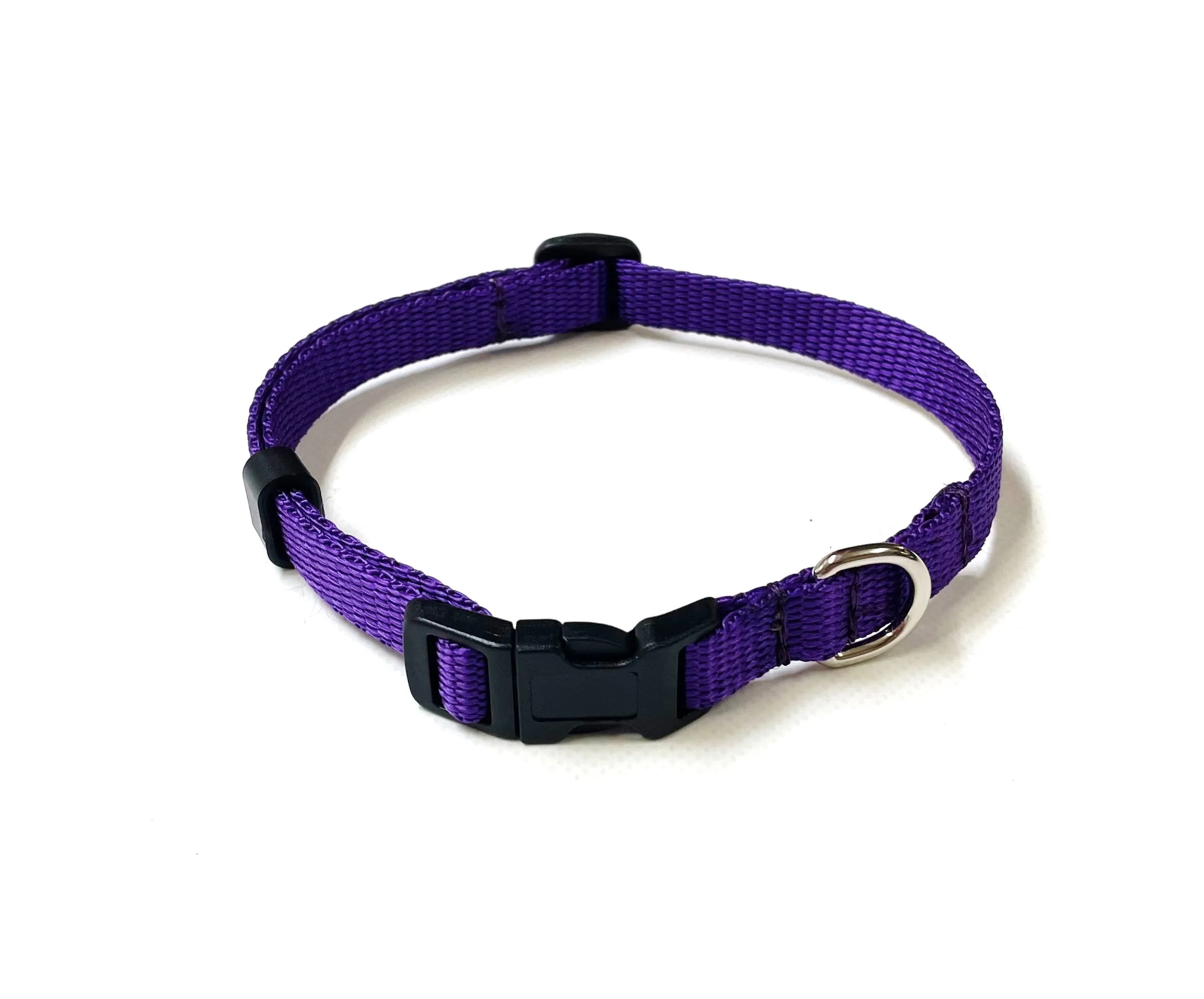 Puppy Dog Collars 13mm Webbing Strong Durable Adjustable In 19 Colours Sizes X Small And Small