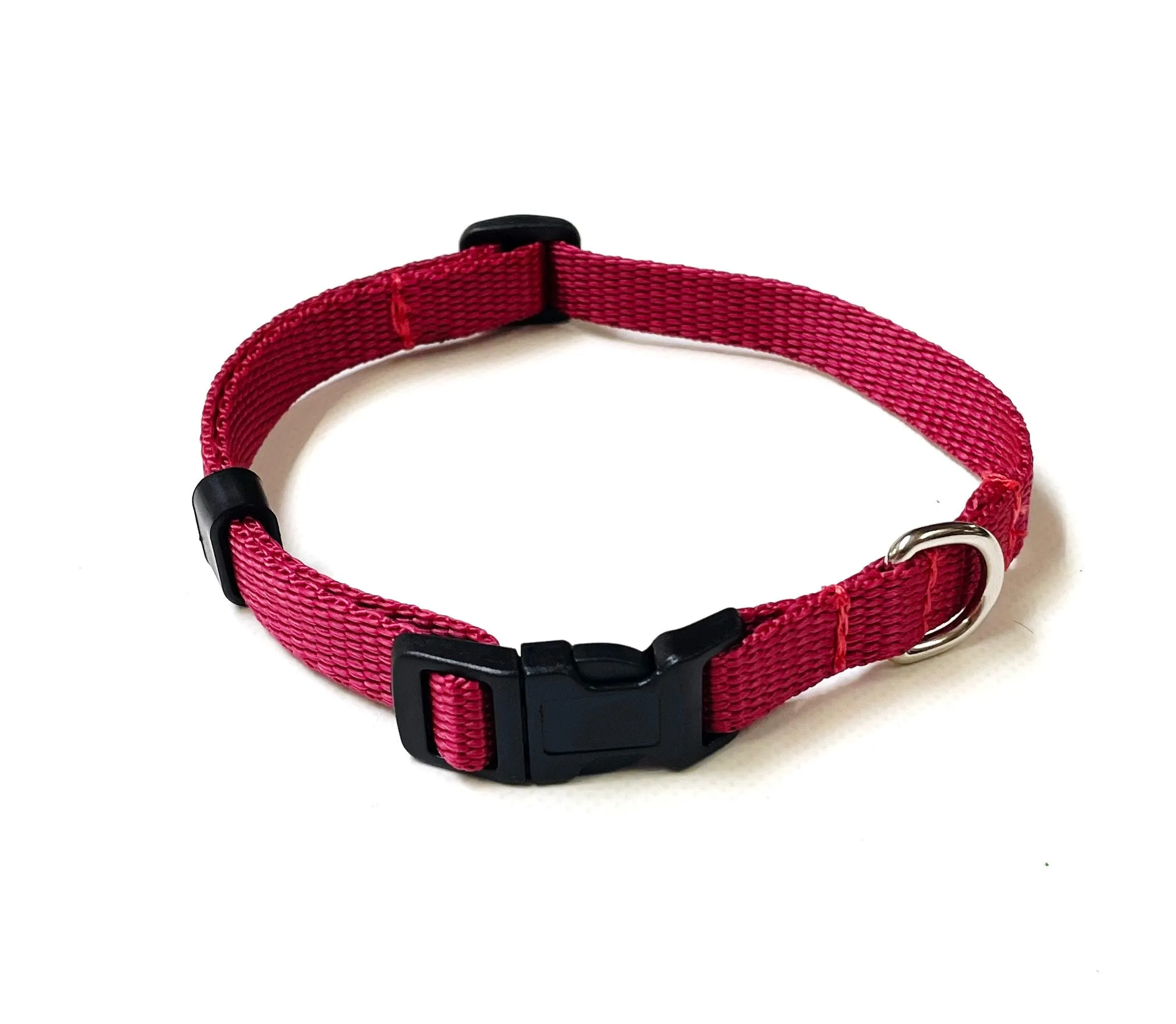 Puppy Dog Collars 13mm Webbing Strong Durable Adjustable In 19 Colours Sizes X Small And Small
