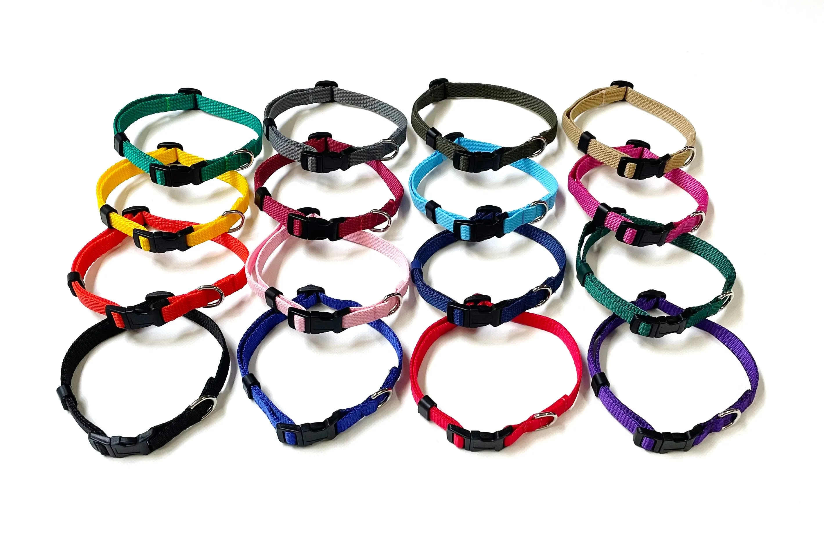 Puppy Dog Collars 13mm Webbing Strong Durable Adjustable In 19 Colours Sizes X Small And Small