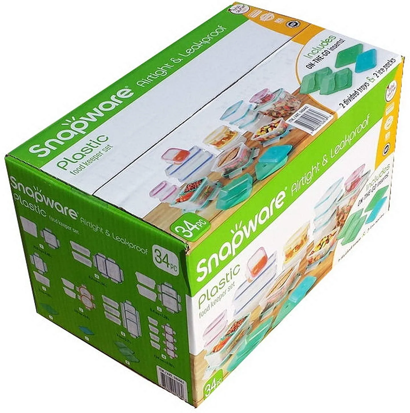 Snapware 34 Food Storage Containers Set Airtight Leakproof Plastic