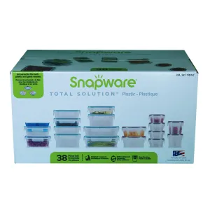 Snapware Plastic Food Storage Set 38 Pieces