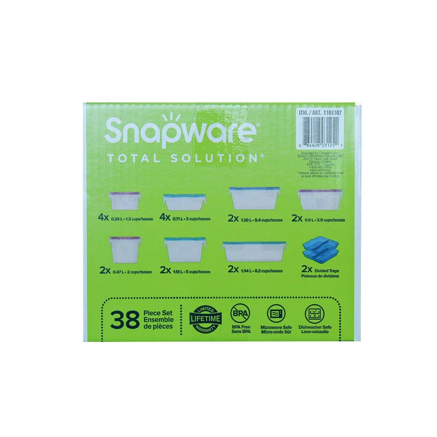 Snapware Plastic Food Storage Set 38 Pieces