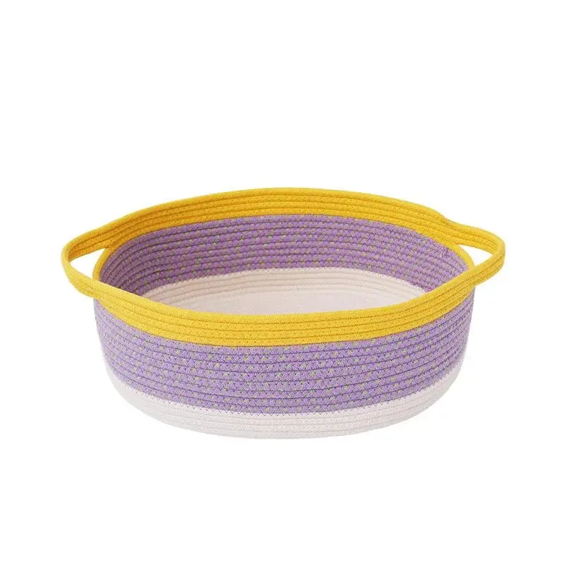 Strong Handwoven Rattan Cat Bed - Durable and Elegant Pet Basket